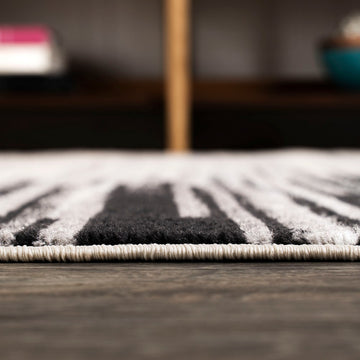Linear Modern Half-stripe Area Rug